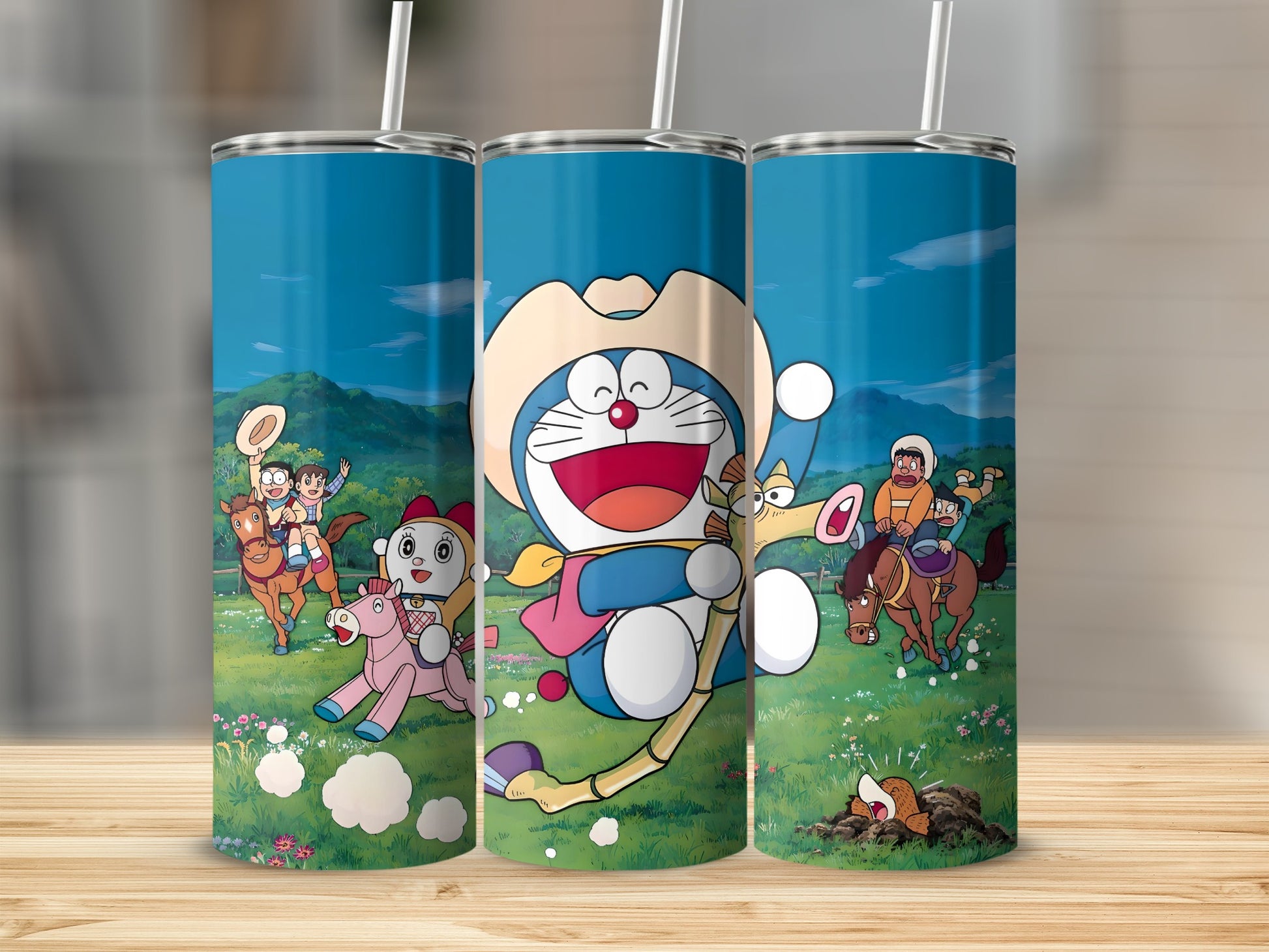 Doraemon and Friends Horseback Adventure Tumbler