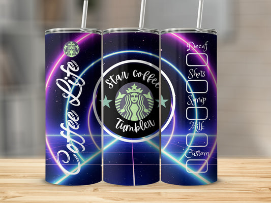 Colorful Star Coffee Life Design Tumbler Cup