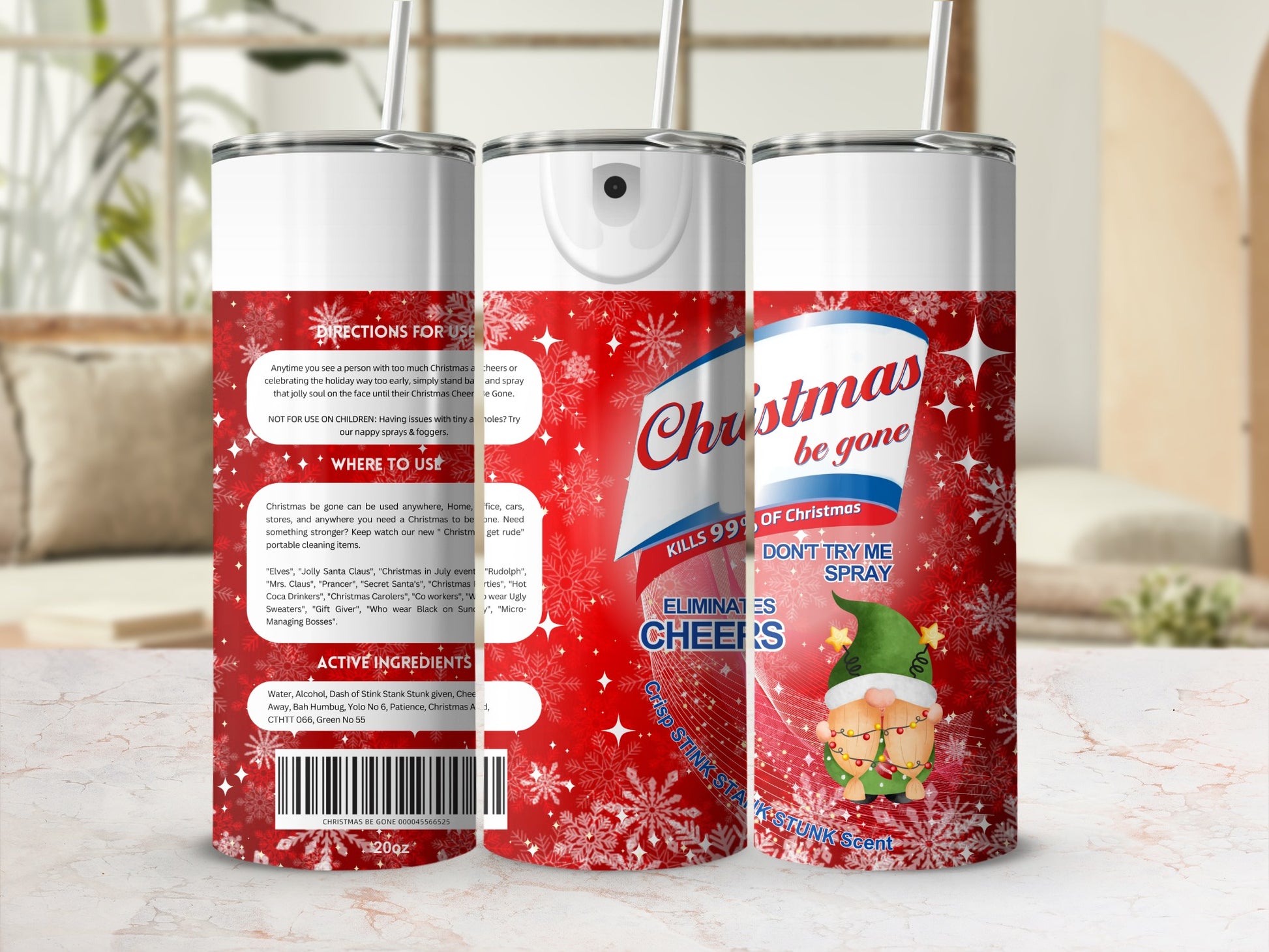 Christmas Be Gone Don't Try Me Spray Holiday Cheer Eliminator