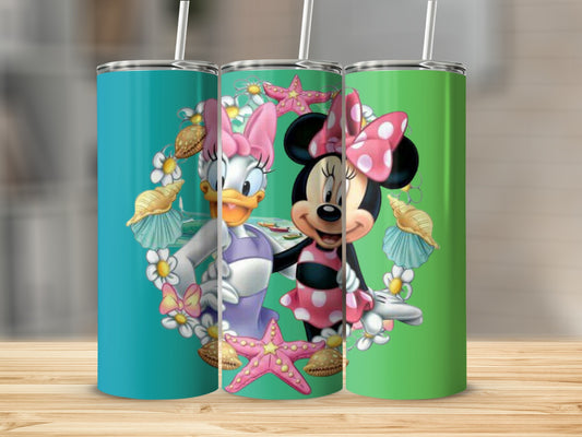 Daisy Duck and Minnie Mouse Beach Vacation Tumbler