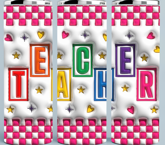 Teacher Tumbler Pink