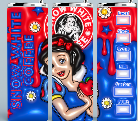 Snow White Starbucks Coffee tumbler