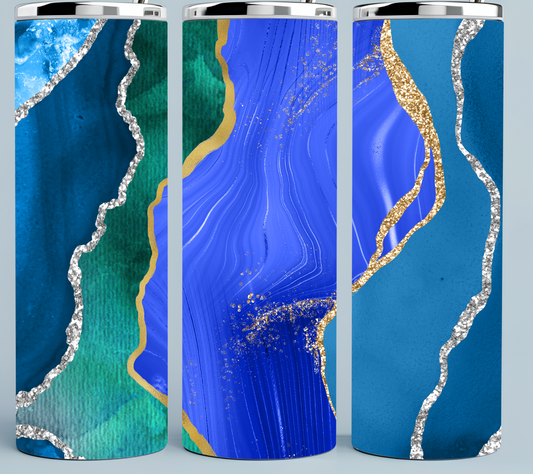 Blue, Green and Golda Agate