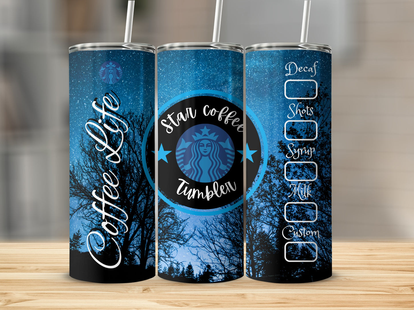 Star Coffee Life Customizable Tumbler Beverage Flask