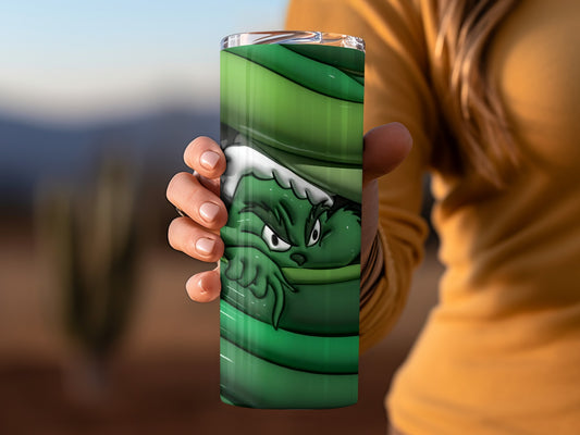 Festive Green Character Insulated Travel Mug