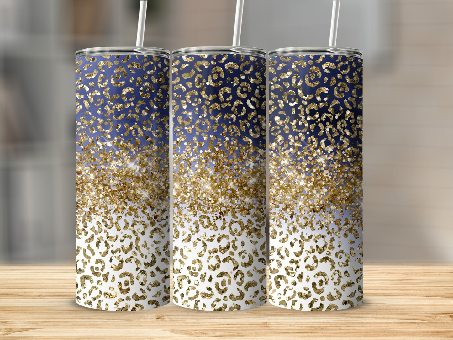 Sparkling Leopard Print Tumbler for Stylish Hydration