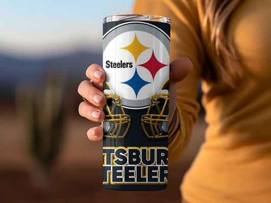Pittsburgh Steelers Helmets Team Logo Design Tumblers