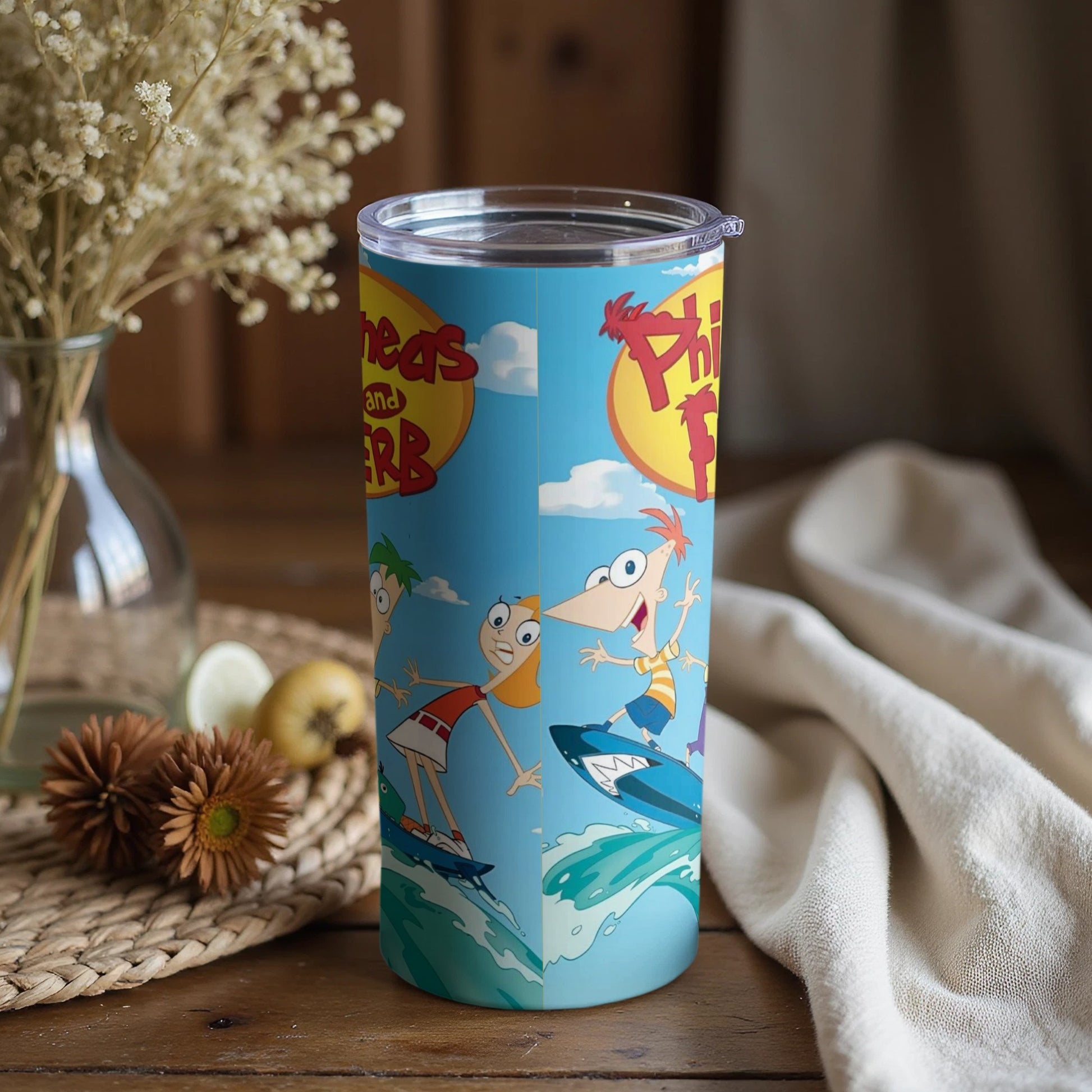 Phineas and Ferb Surfing Adventures Tumbler