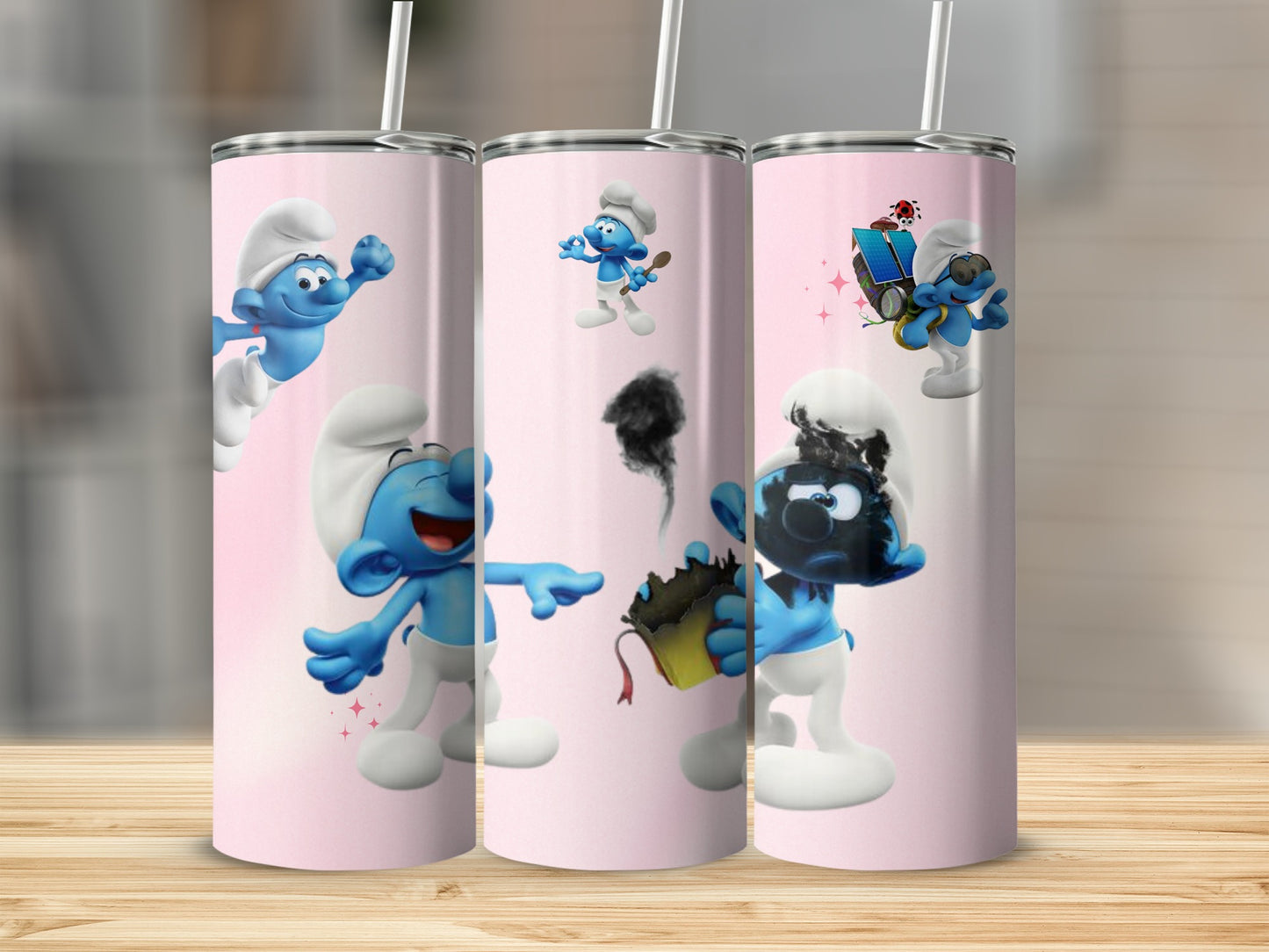 Playful Cartoon Characters Design Tumbler Cup
