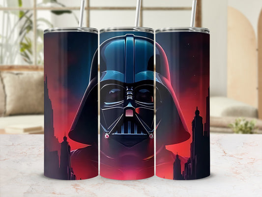 Darth Vader Helmet Red Sky Dark Cityscape product type