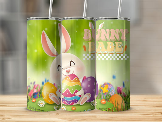 Bunny Babe Easter Rabbit with Eggs Tumbler Cup