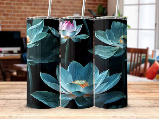 Beautiful Lotus Blossom Floral Design Tumbler product type