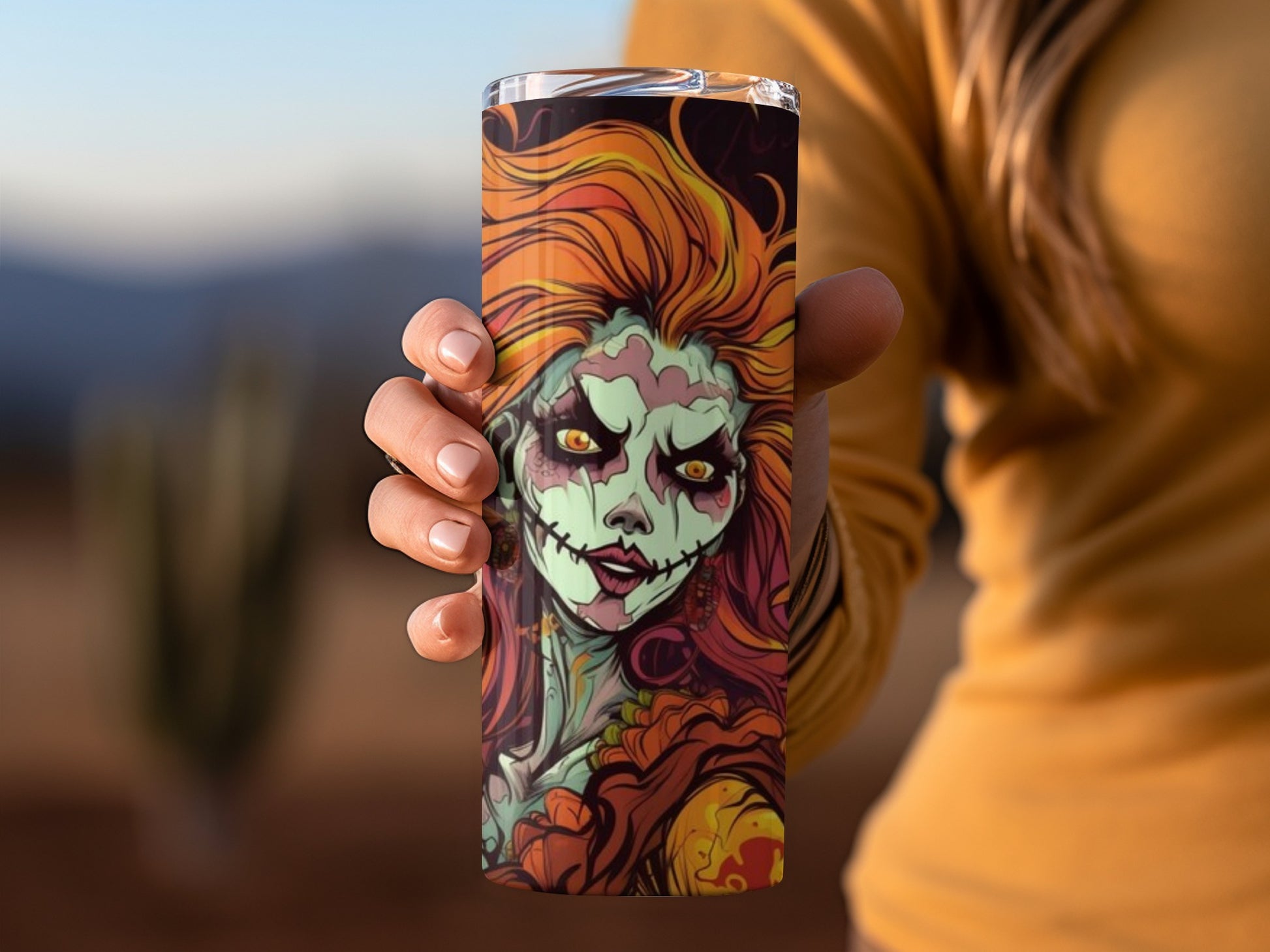 Vibrant Zombie Artwork Tumbler Stainless Steel Tumbler