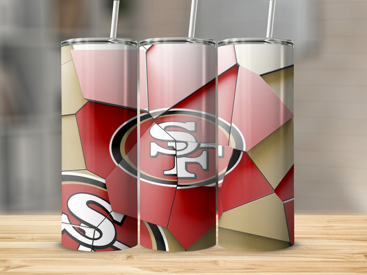 San Francisco 49ers Shattered Logo Design Tumblers