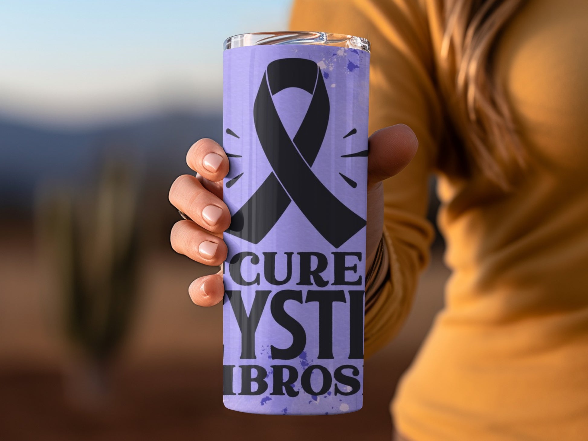 Cure Cystic Fibrosis Awareness Tumbler Cup