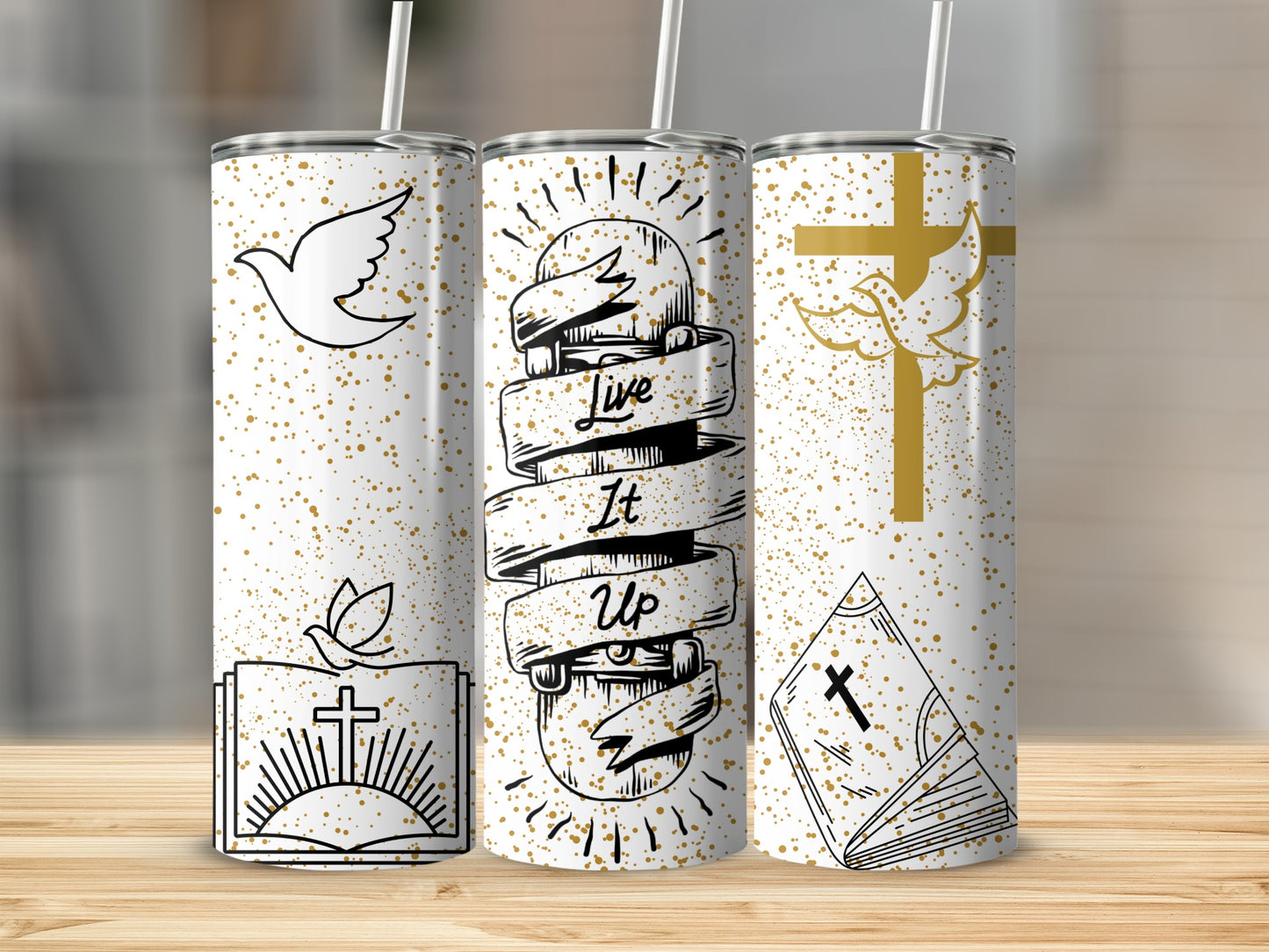 Christian and Inspirational Design Tumbler Set