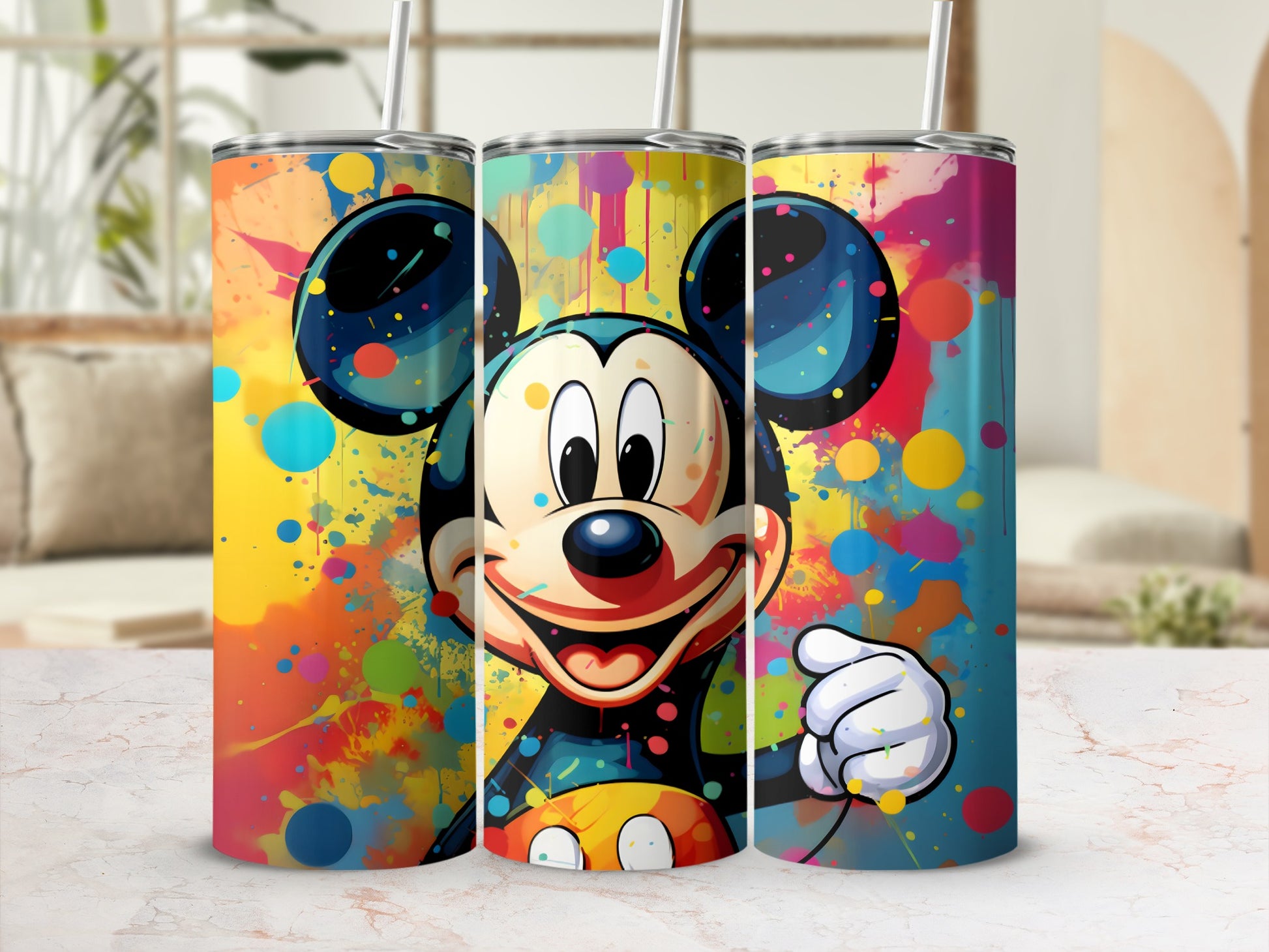 Mickey Mouse Colorful Splash Tumbler