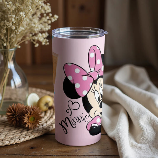 Minnie Mouse Pink Polka Dot Tumbler with Bow Design
