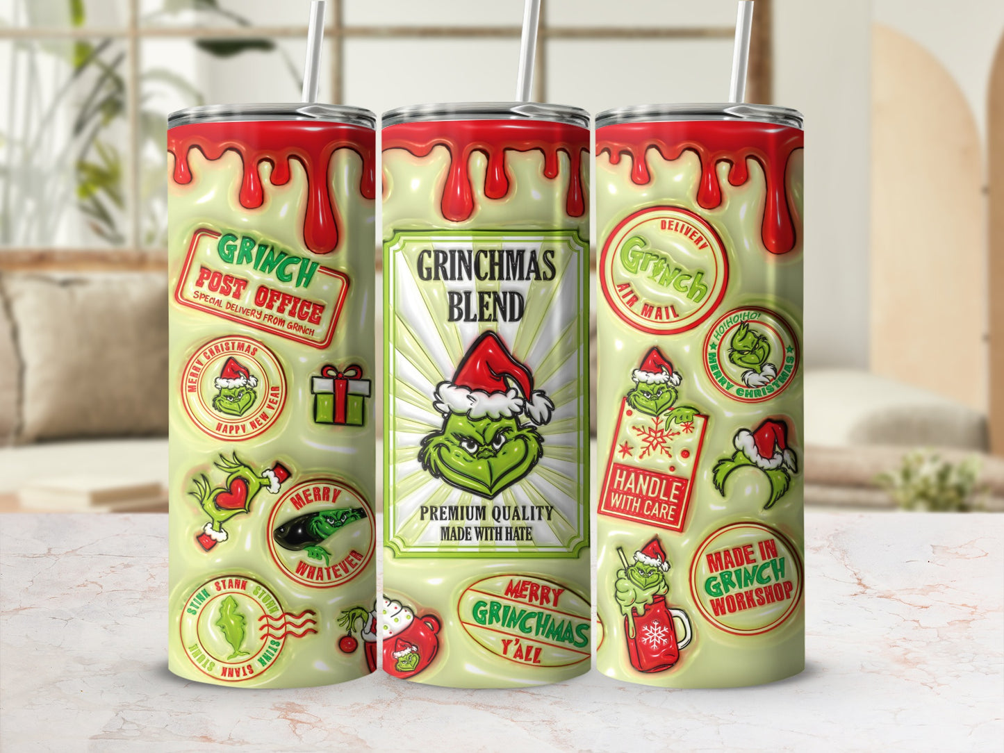 Grinchmas Theme High-Quality Insulated Tumbler