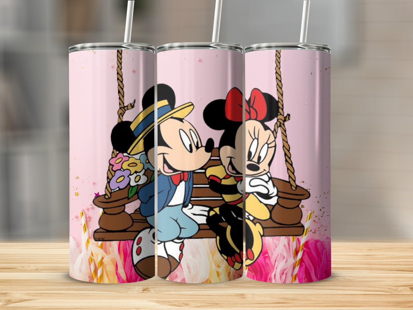Minnie and Mickey Mouse Pink Swing Tumbler Product