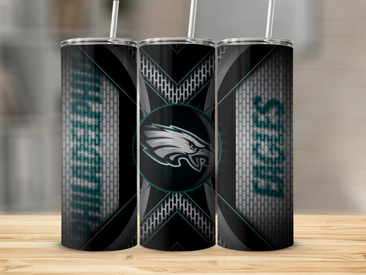 Philadelphia Eagles Eagle Head Round Emblem Design Tumblers