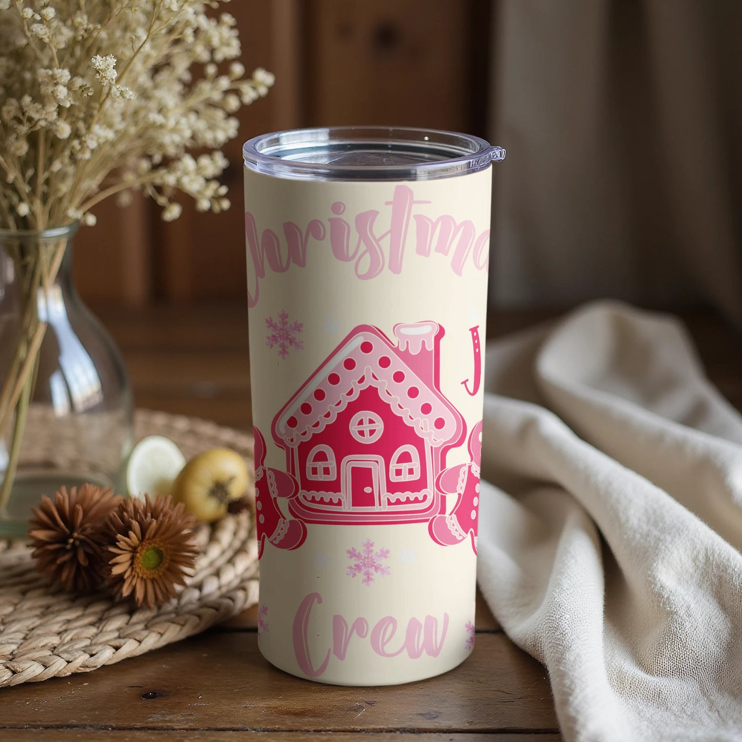 Christmas Gingerbread House Crew Tumbler
