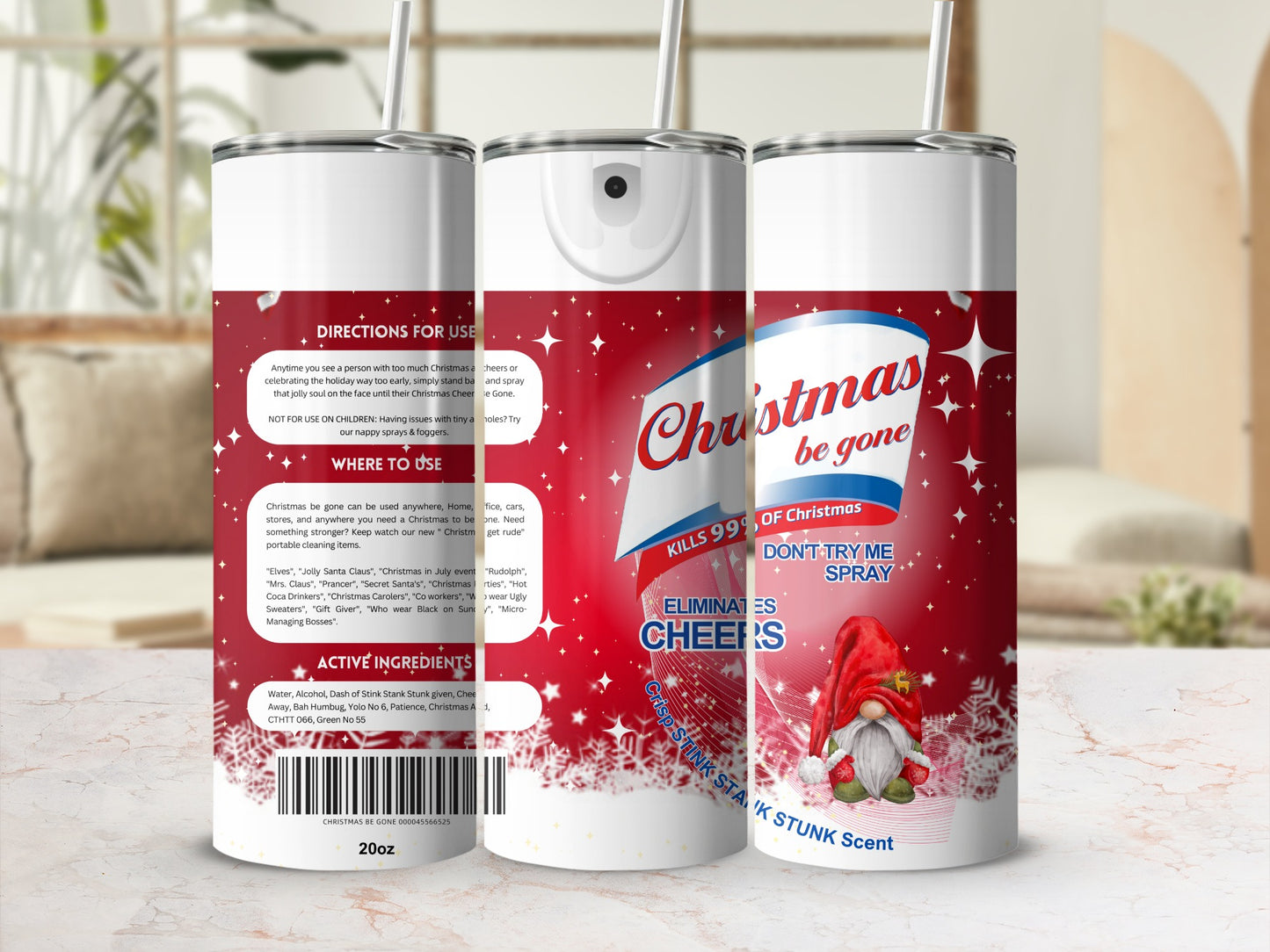 Christmas Be Gone Spray Kills 99.9% of Christmas Cheers