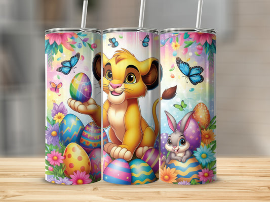 Simba Lion Easter Bunny Colorful Eggs Butterflies Flowers product type