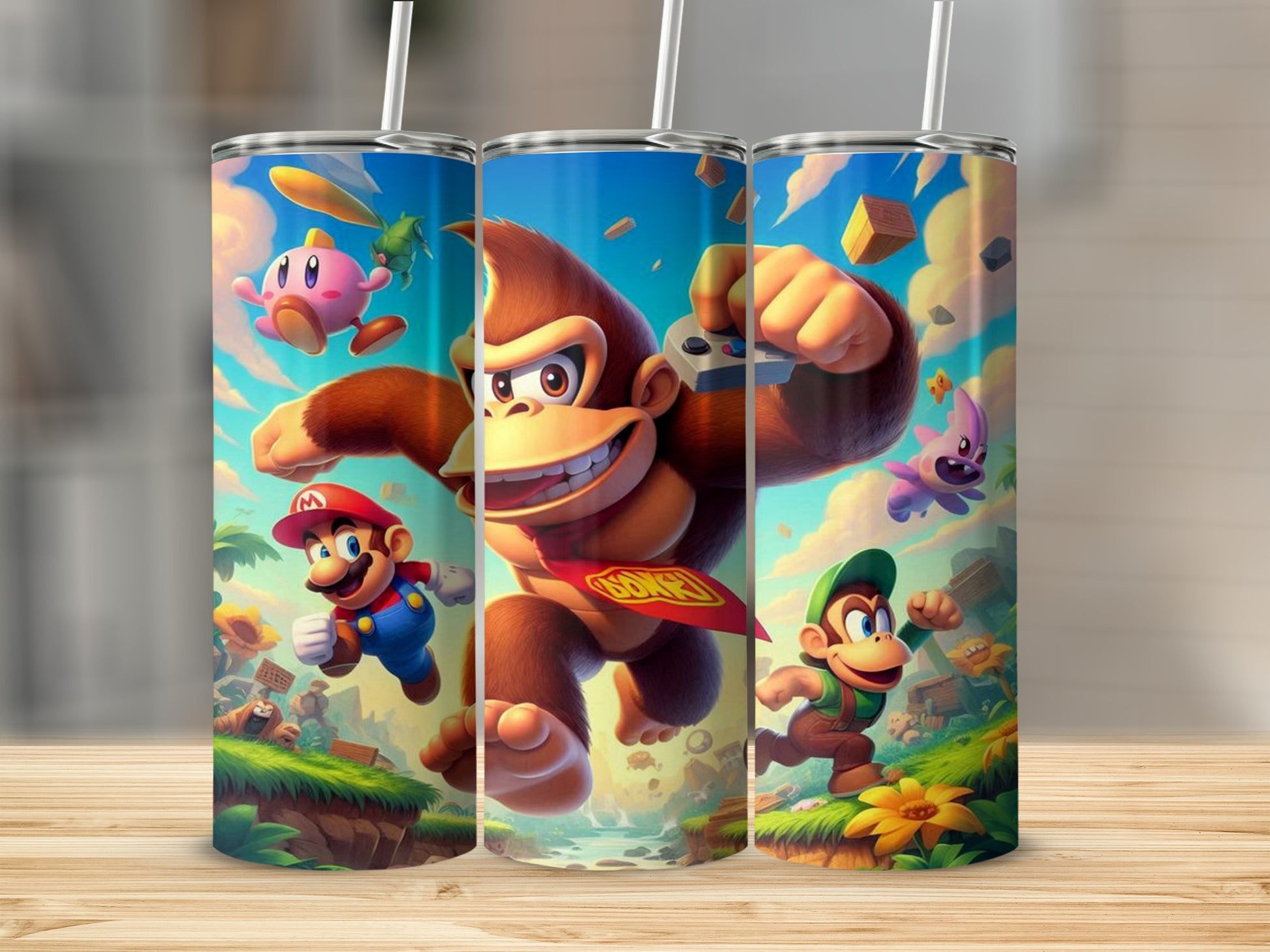 Vibrant Gaming Characters Tumbler for Fans and Collectors