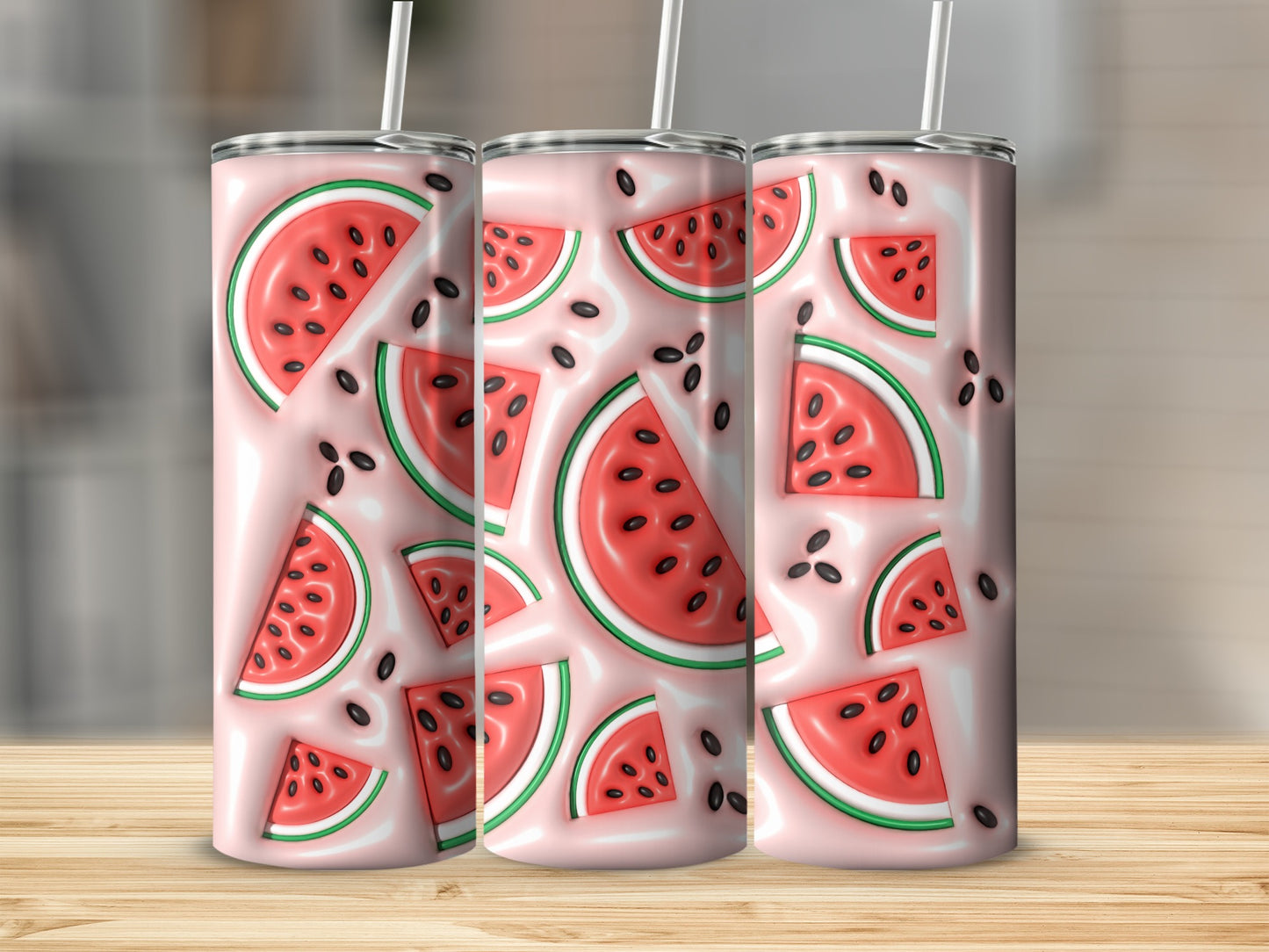 Watermelon Print Tumblers Perfect for Summer