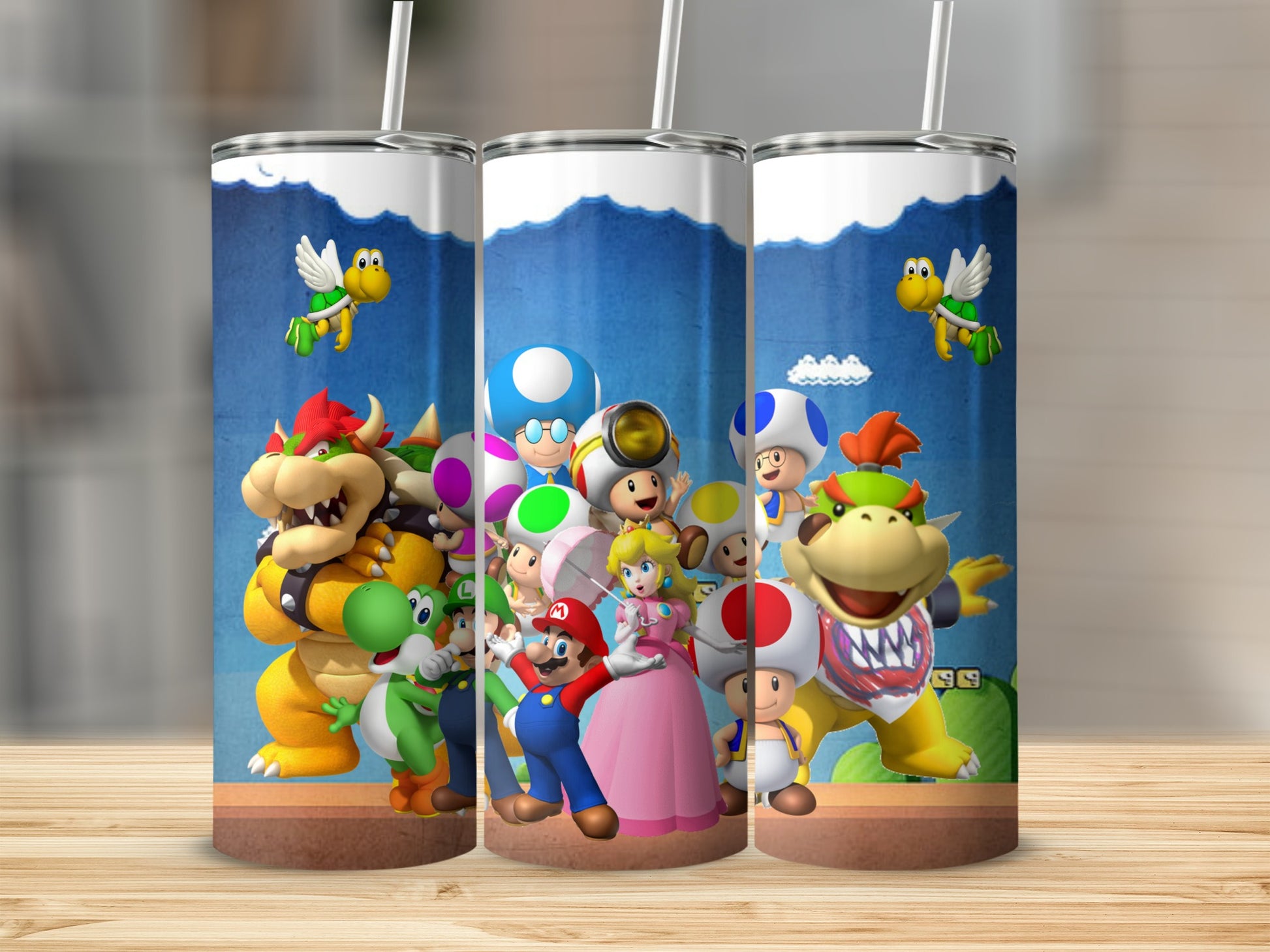Colorful Super Mario Characters Adventure Tumbler