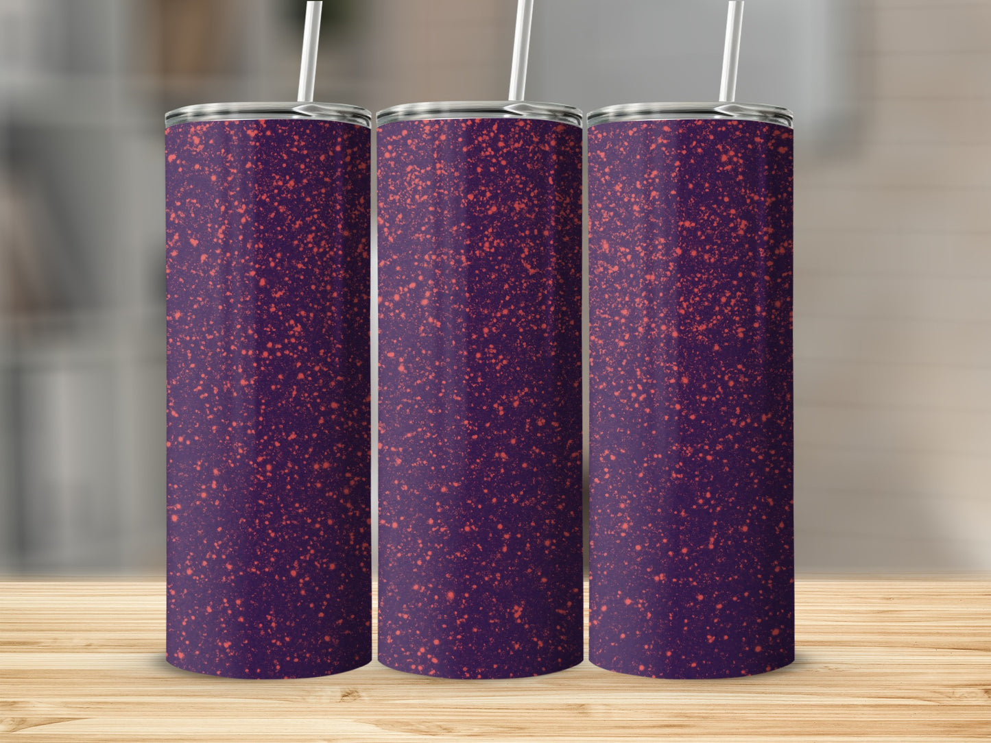 Glittering Purple and Red Tall Tumbler Product