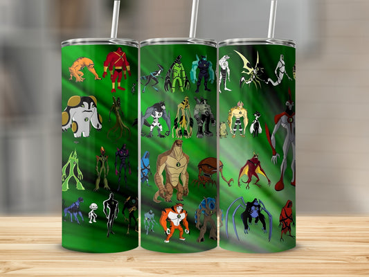 Alien Characters Patterned Tumbler for Fans Cup