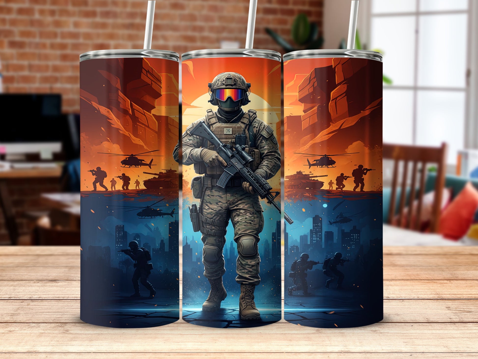 Tactical Soldier Design Tumbler