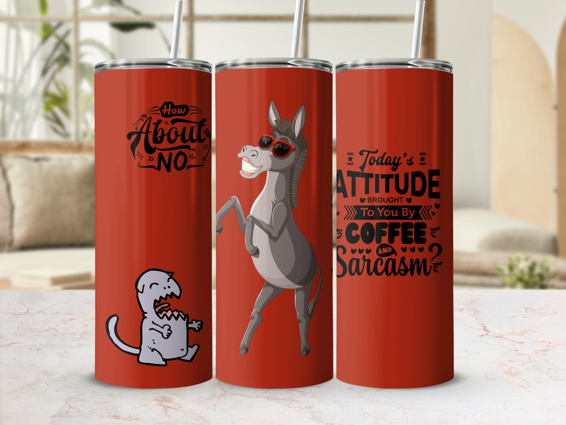 Funny Quotes and Cartoon Characters Drink Tumbler