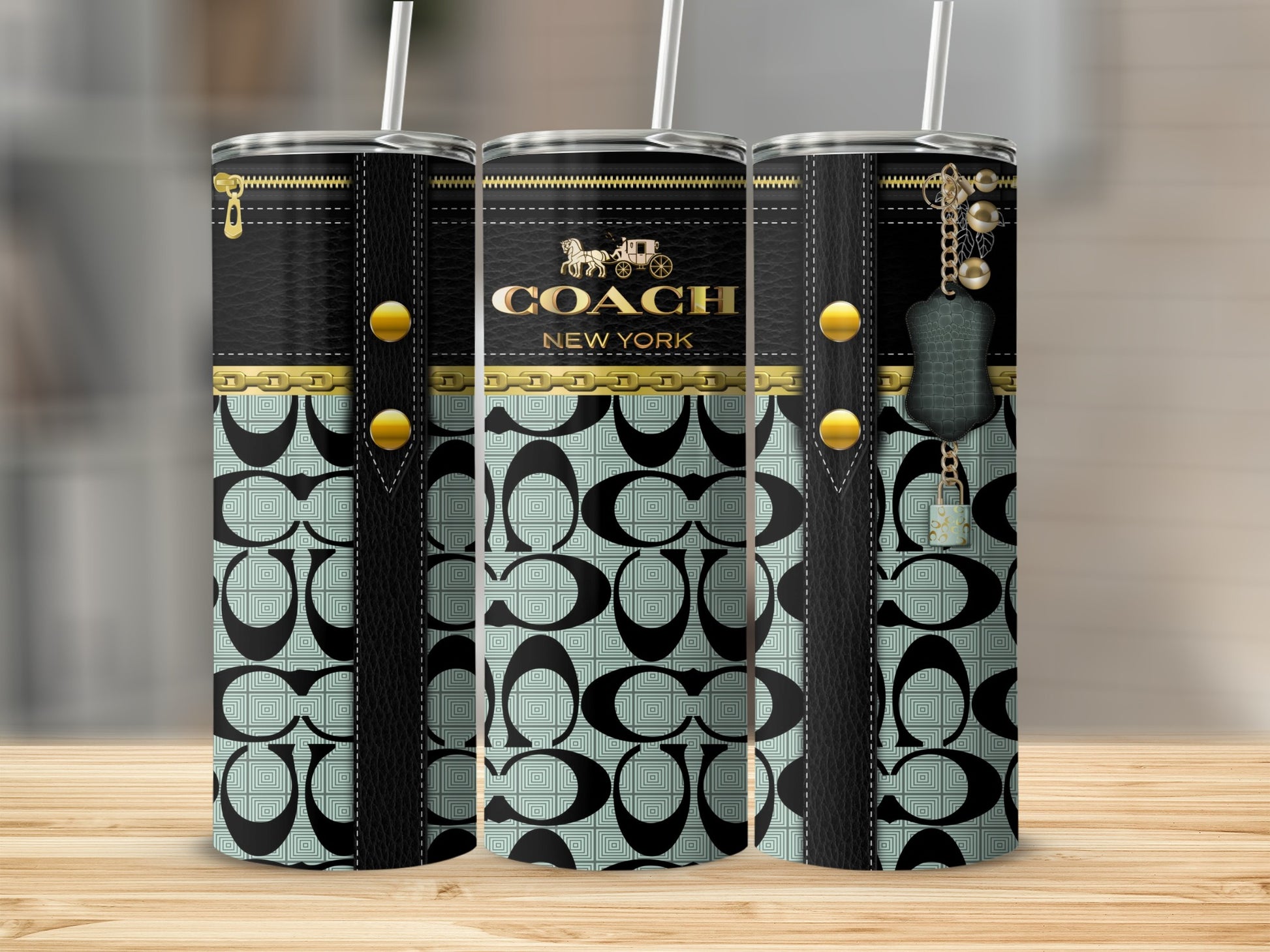 Luxurious Coach New York Designer Tumbler Cup