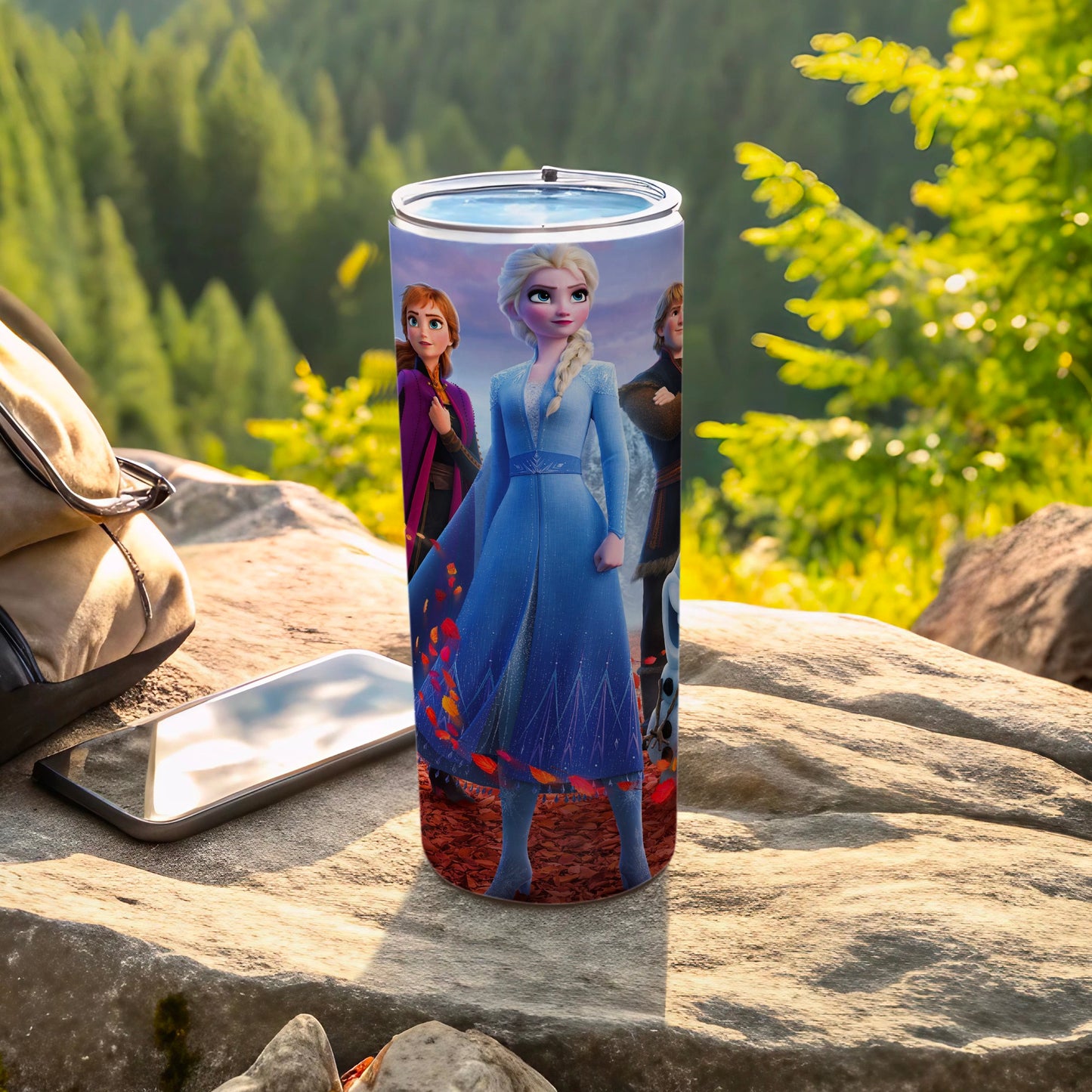 Frozen Characters Themed Insulated Travel Tumbler