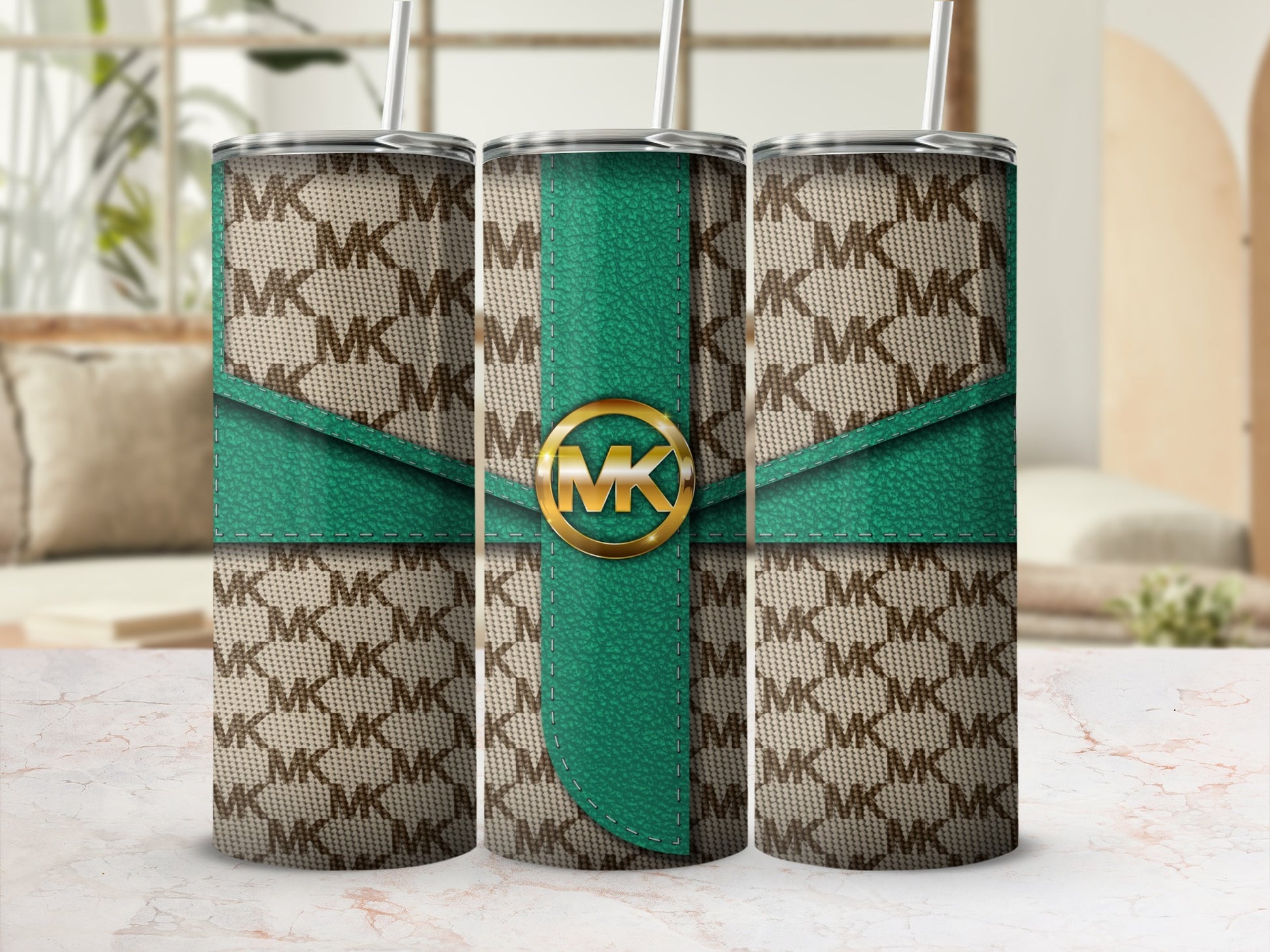Elegant MK Design Insulated Tumbler With Lid Trendy