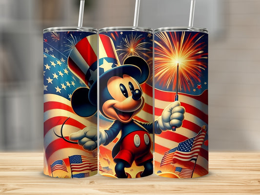 Patriotic Mickey Mouse Fireworks Tumbler Cup