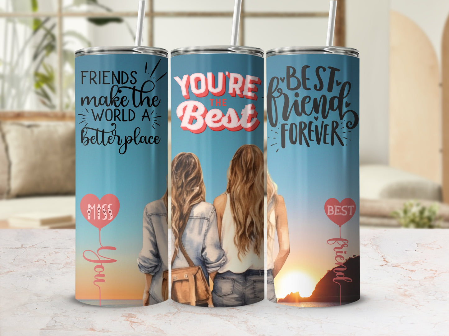 Friends Make the World Better Best Friend Tumbler