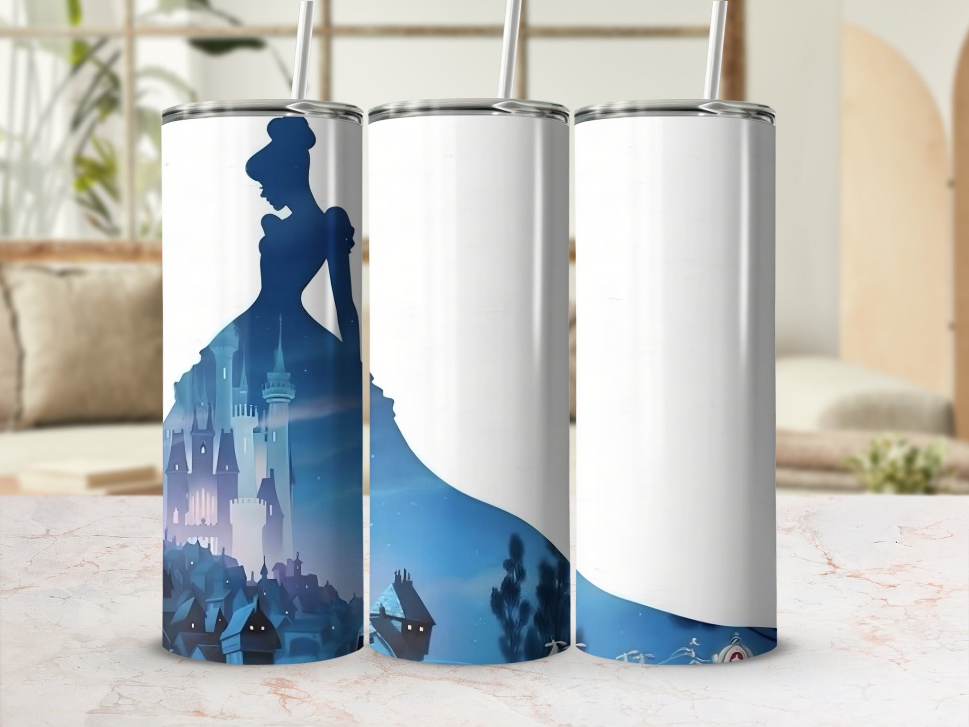 Enchanted Castle Design Tumbler with Straw Product