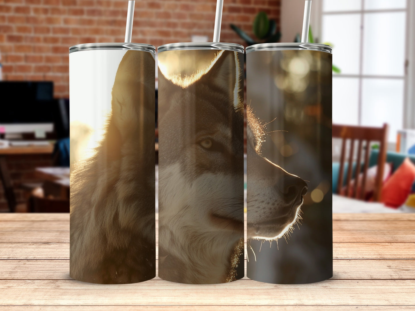 Majestic Wolf Sunlit Wild Canine Spirit product type