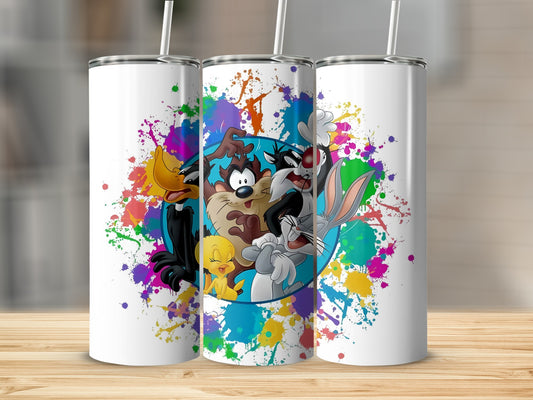 Colorful Cartoon Character Design Tumbler Flask