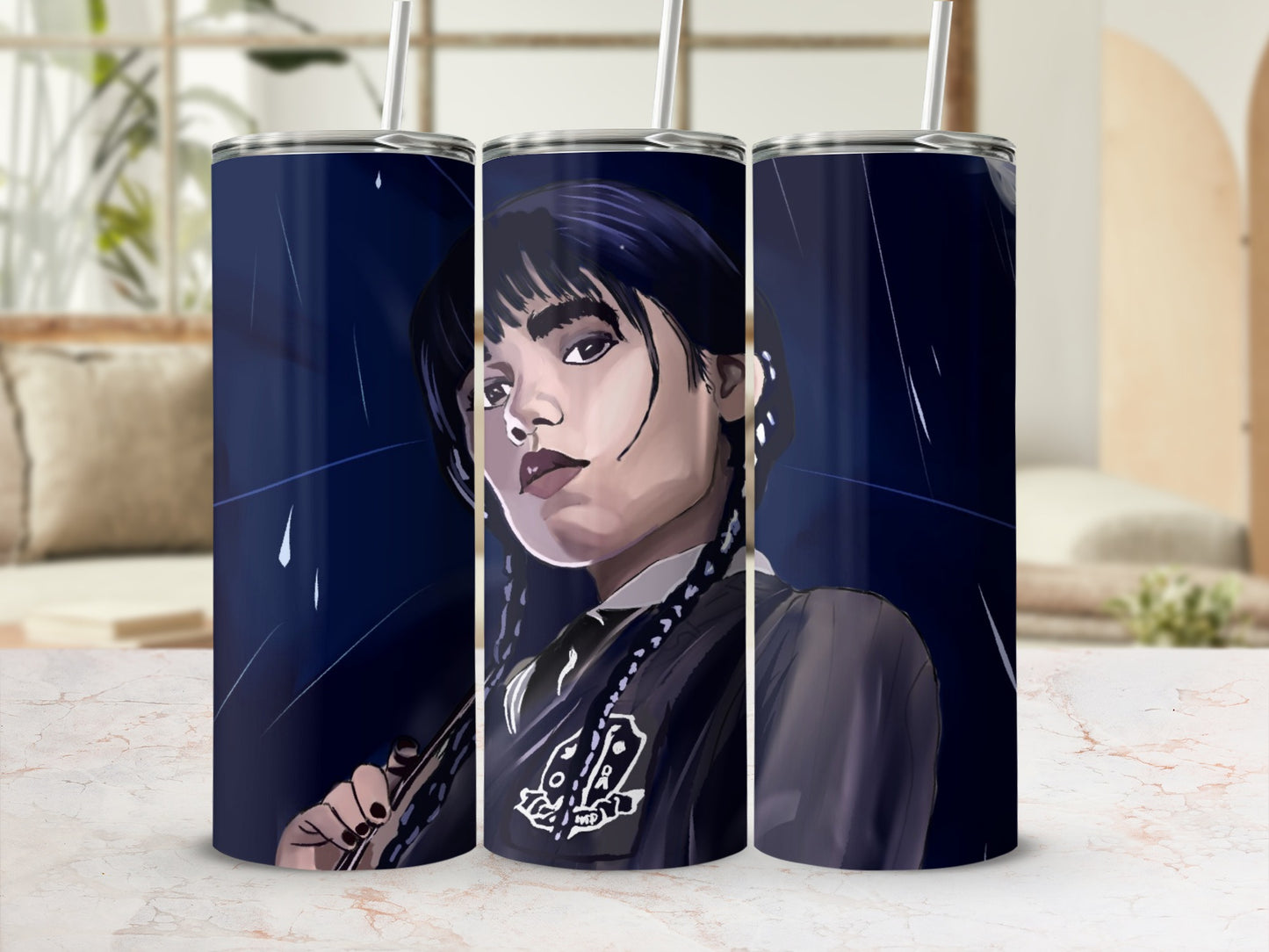 Dark Themed Character Art Insulated Tumbler Flask