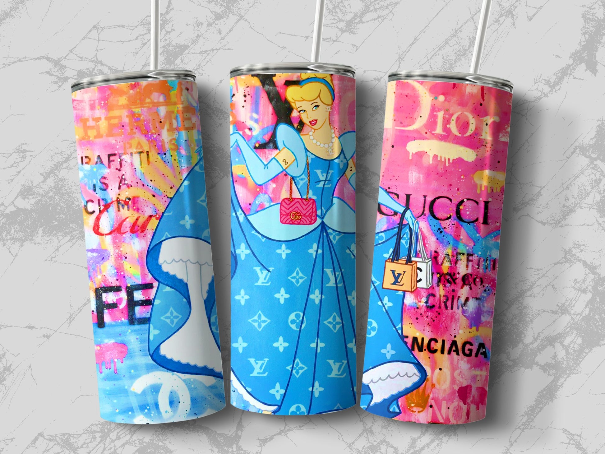 Colorful Designer Brands Artwork Insulated Tumbler