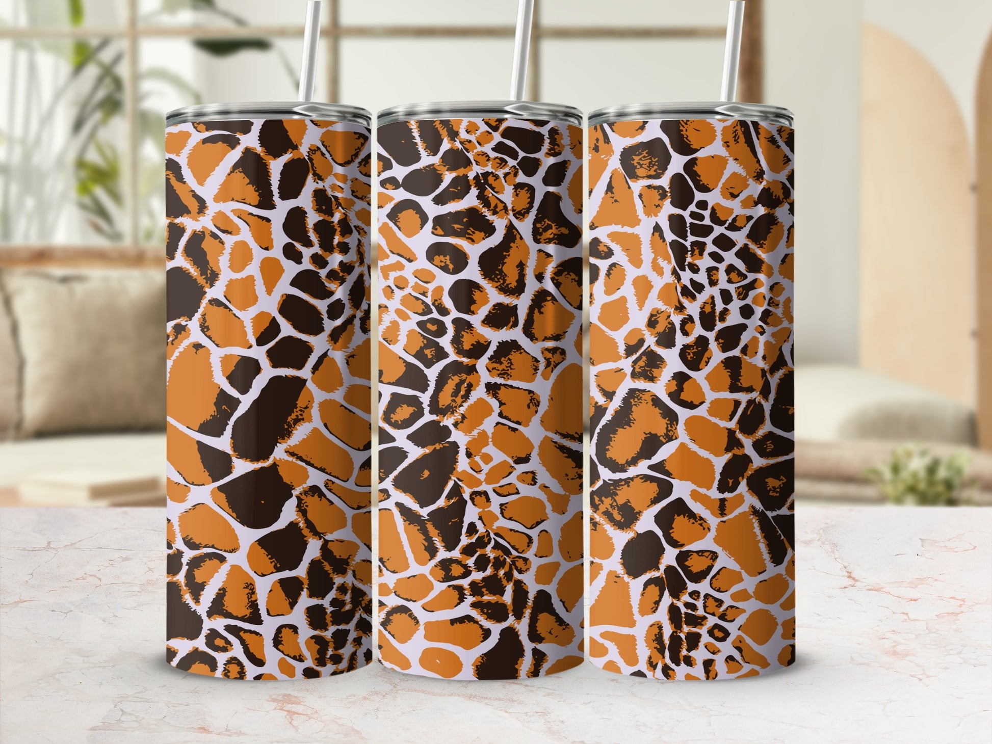 Giraffe Pattern Insulated Stainless Steel Tumbler Product