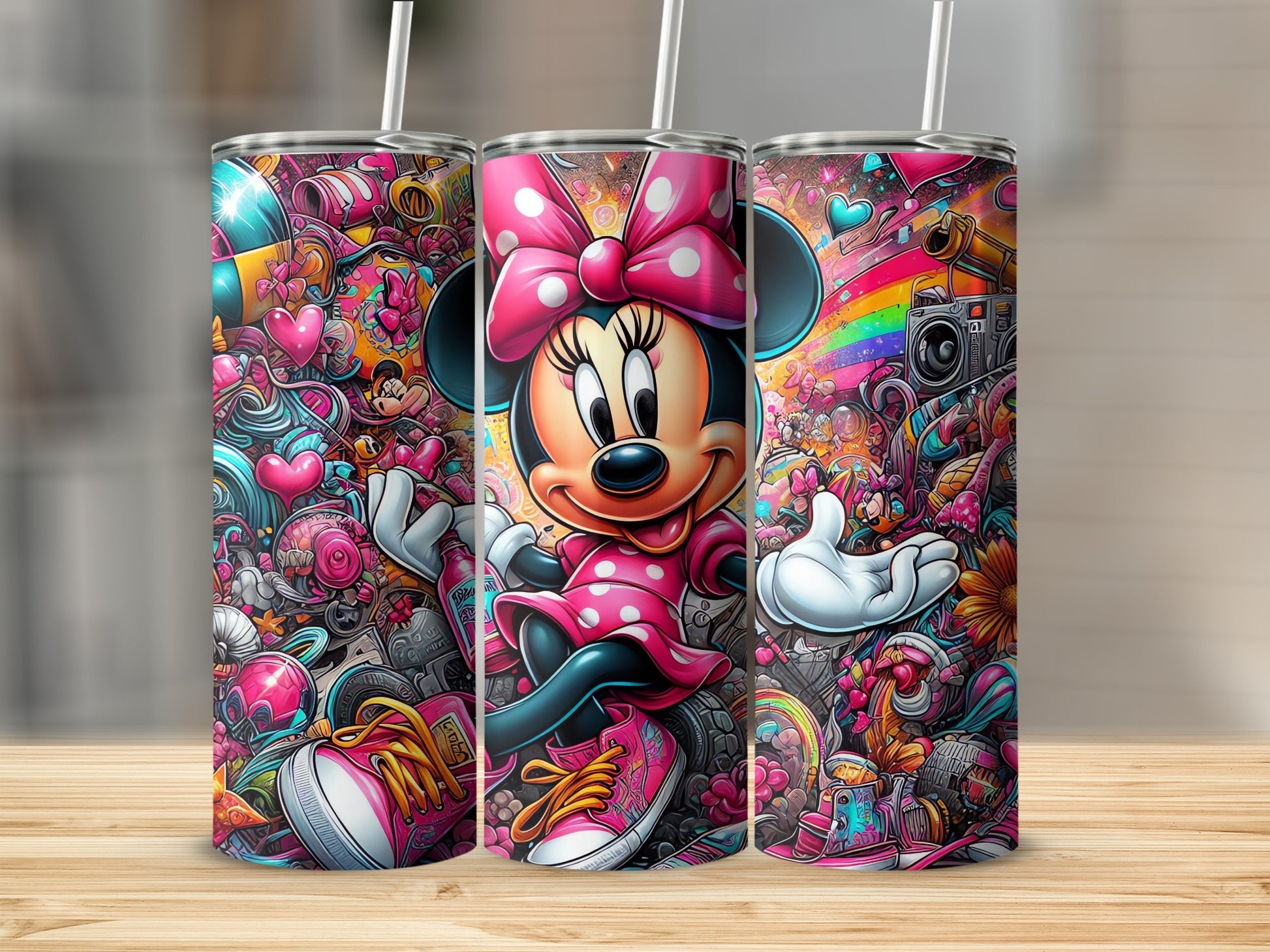 Colorful Cartoon Character Art Stainless Steel Tumbler