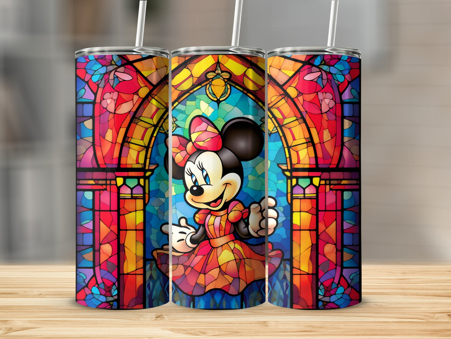 Colorful Stained Glass Character Design Tumbler Product