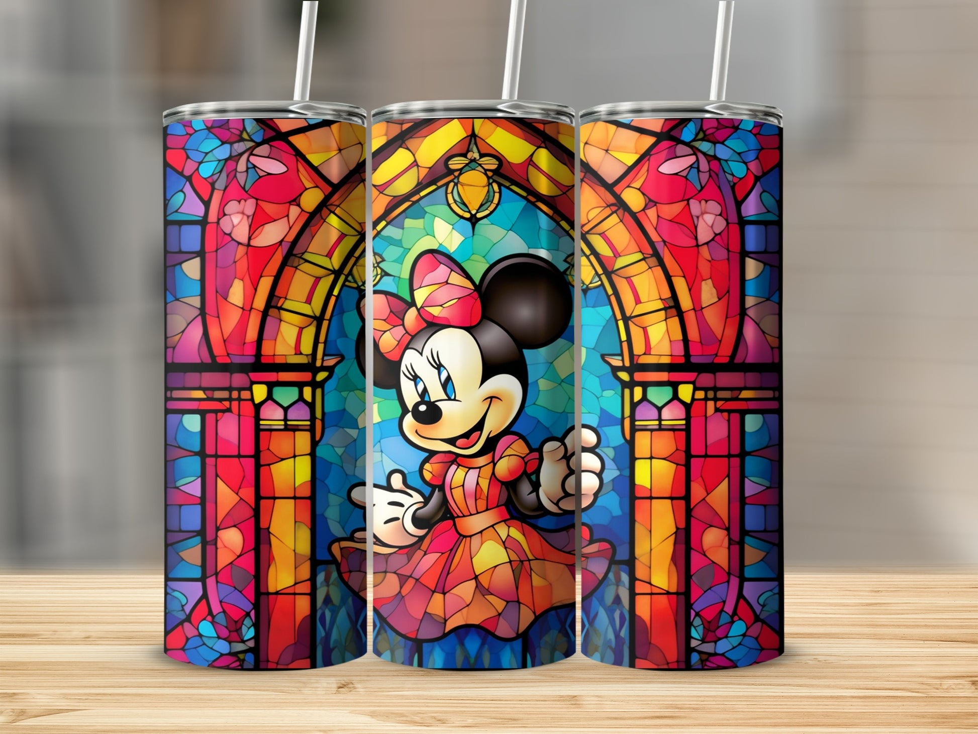 Colorful Stained Glass Character Design Tumbler Product