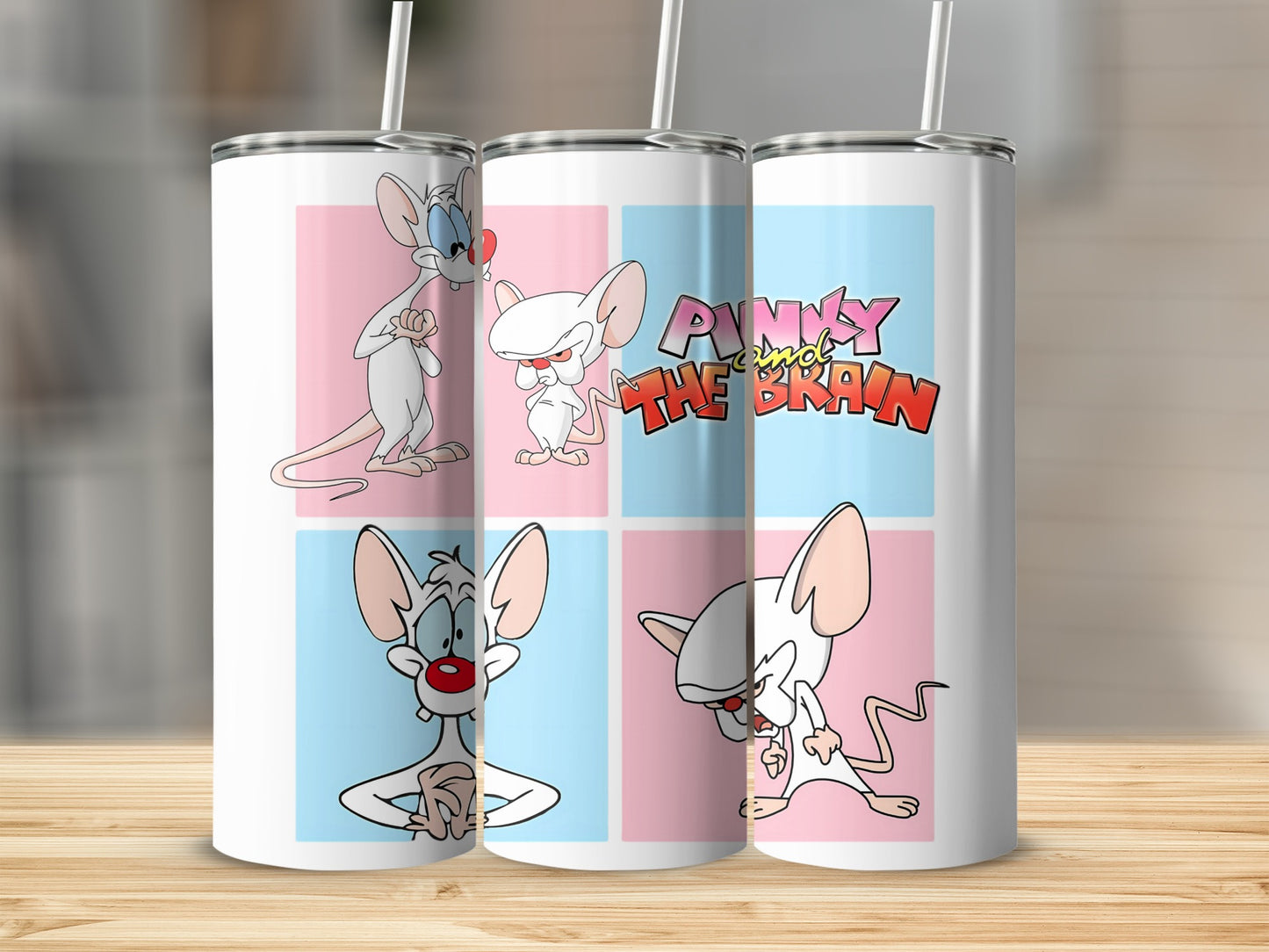 Pinky and the Brain Cartoon Design Tumbler Cup